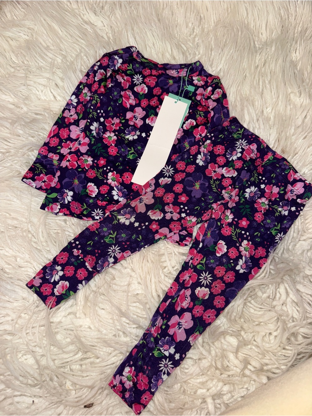 Kids Floral Matching Set - Purple & Pink